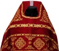 Veșmânt preoțesc, brodat pe catifea, broderie „Cerc” cu galon brodat