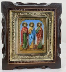 Икона святых мучениц Инны, Пинны, Риммы 19х17