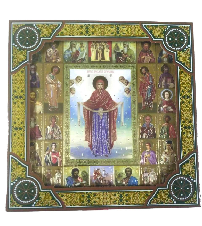 Икона Божией Матери «Покров» 26×26 см