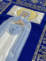 Плащаница Богородицы на бархате 165×100 см (вышивка орнамент, вышитая и расшитая середина)
