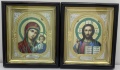 Иконы "Венчальная пара" (крошка писаная ручной работой) 28х24