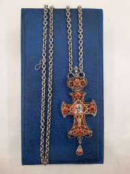 Крест наперсный, комбинированный, эмаль