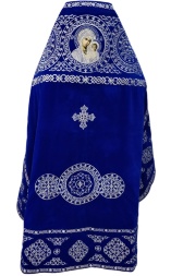 Облачение священника, вышитое на бархате, вышивка "Круг" с вышитым галуном
