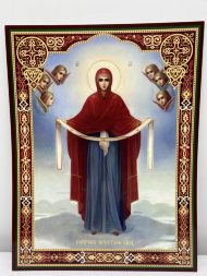 Киот с литографиями Двунадесятых Праздников 37,5×31 см