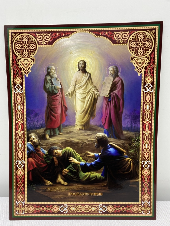 Киот с литографиями Двунадесятых Праздников 37,5×31 см