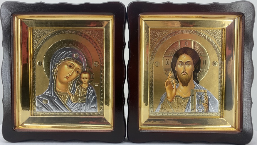 Иконы "Венчальная пара" №12 26×23 см