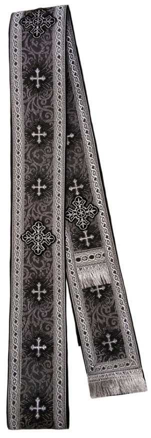 Орарь из парчи с нашитым галуном