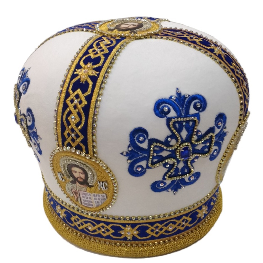Митра «крест» белая