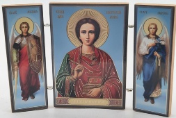 Складень святого великомученика и целителя Пантелеимона