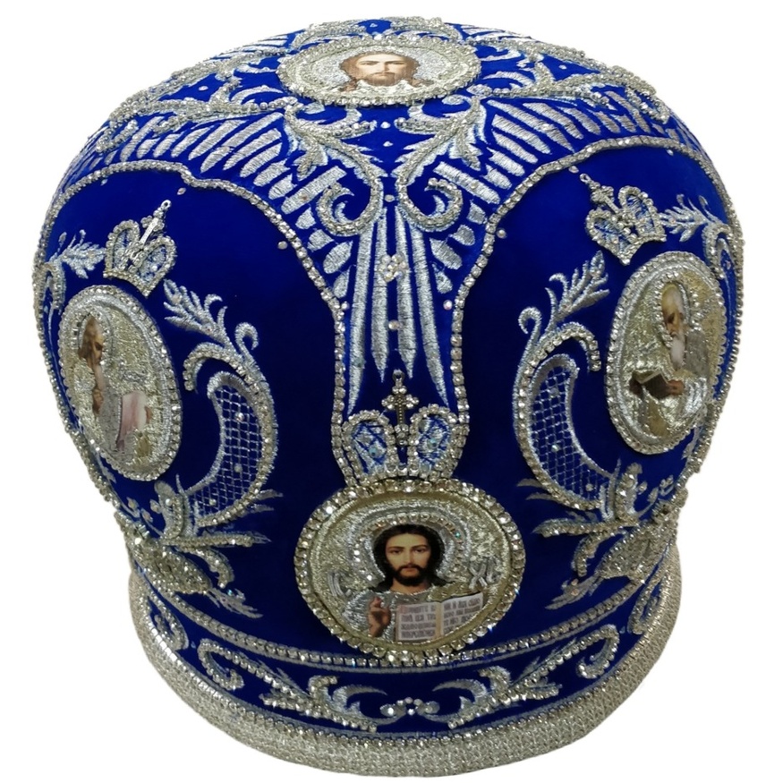 Митра «Корона» синяя