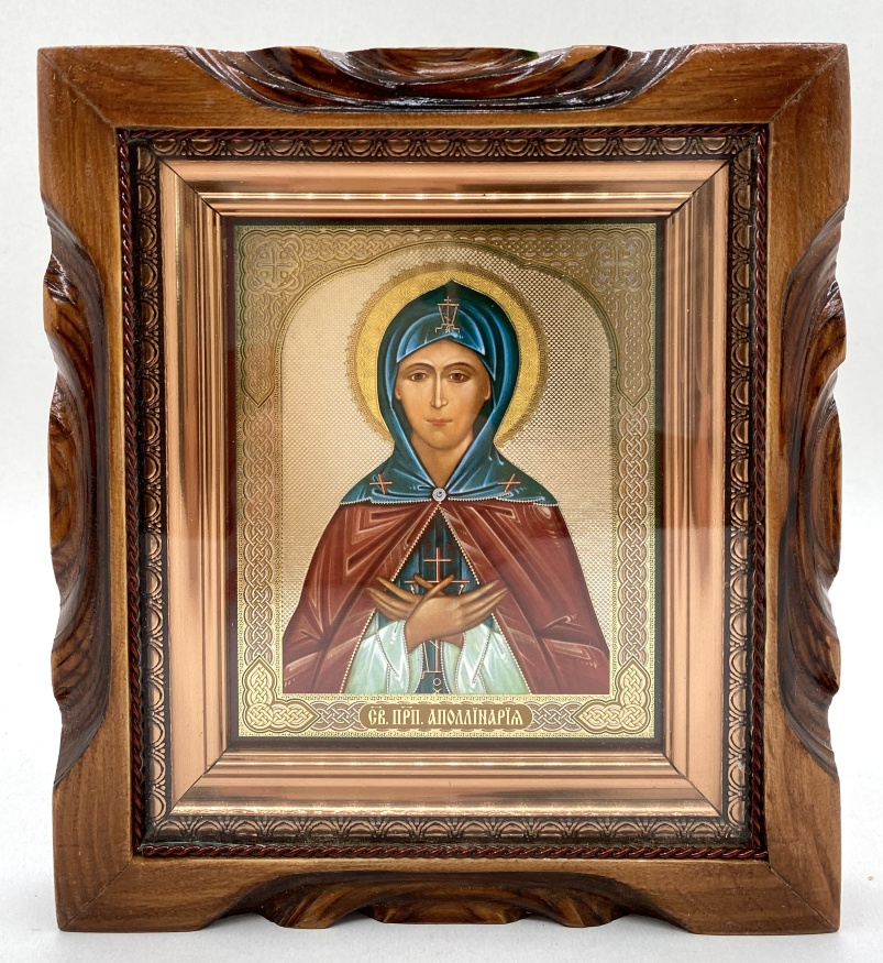 Икона святителя преподобного Аполлинария 19х17