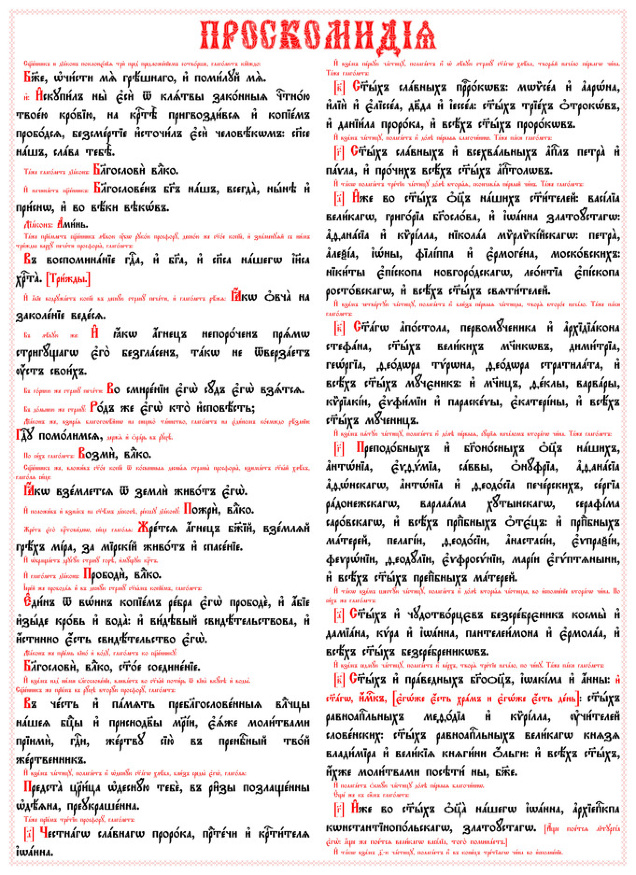 Проскомидия из пластика 55х40