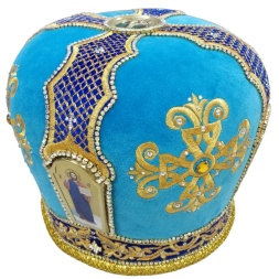Митра «Крест» голубая