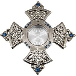 Капсула фарфоровая 7,5 см золотая круглая