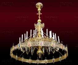 Паникадило с хорасом, один ярус, тридцать шесть свечей (№42)