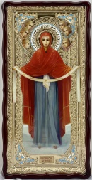 Икона Богородицы «Покров» 121×61