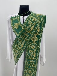 Орар двойной с поручнями, вышивка "Листочек"