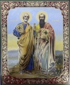 Икона святых апостолов Петра и Павла 24х20 см
