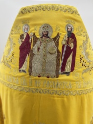 Облачение священника, вышитое на бархате, с вышитым галуном, вышивка «Святительская»