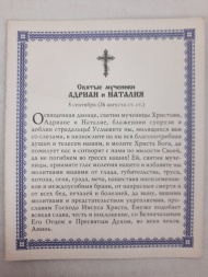 Икона святых мучеников Адриана и Наталии (Золотая фольга)