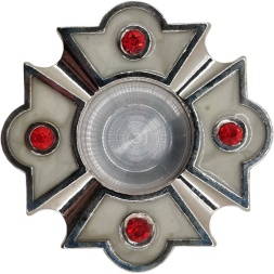 Капсула с эмалью, диаметр 5 см, белая эмаль, красота, ковчег с реликвиями