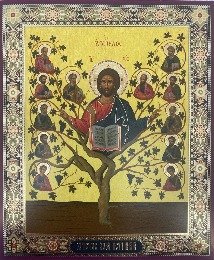 Икона Христос Лоза Истинная 15х18 см