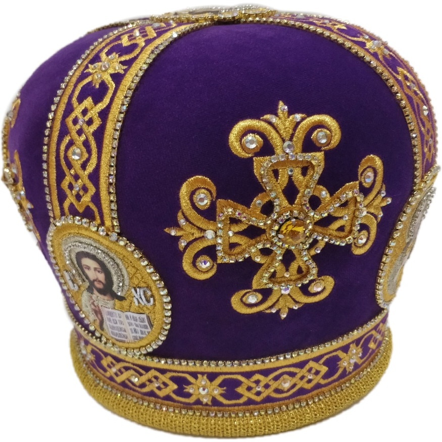 Митра "крест" фиолетовая