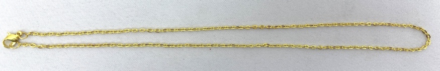 Цепочка металлическая, звенья кольца, 24 см