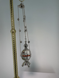 Кадило шестигранное, без эмали, с колокольчиками