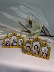 Тройник на подставке в металлическом окладе