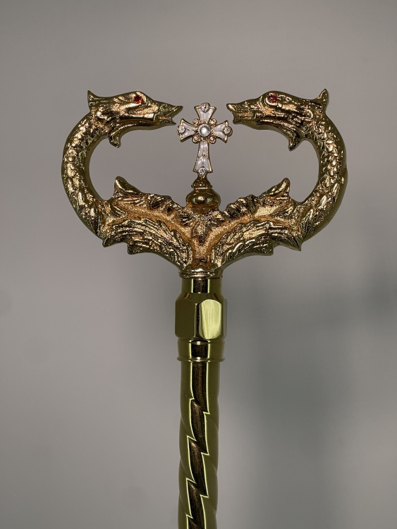 Жезл металлический (позолоченный), высота 153 см