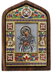 Икона Божией Матери «Семистрельная» 11,5х8
