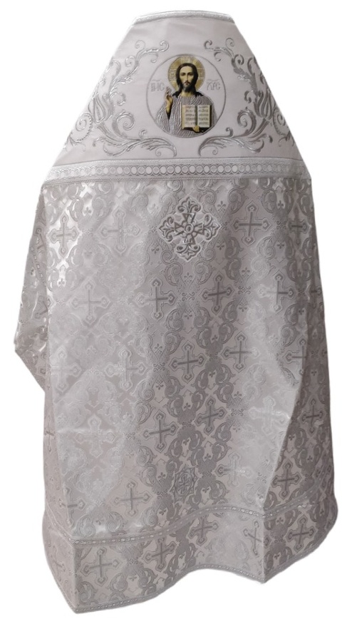 Облачение священника комбинированное из парчи «Ажурный крест» с вышитым омофором, узор «Новая вышивка»