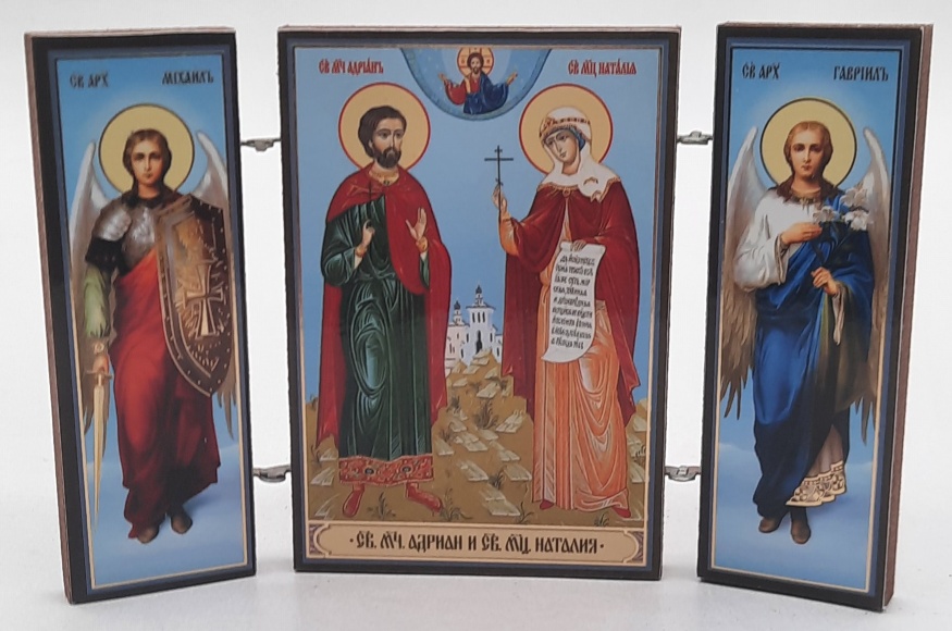 Складень святых мучеников Адриана и Наталии