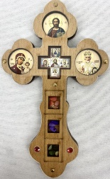 Крест-киот, деревянный, фигурный