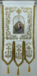 Хоругви, пара, вышивка "Градиент" (Крещение Господне и Рождество Христово)