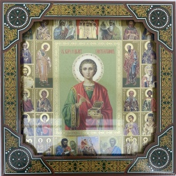 Икона подарочная святого великомученика Пантелеимона
