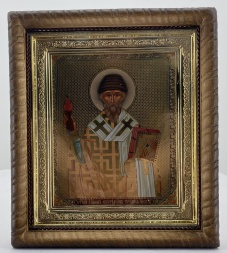 Икона святителя Спиридона Тримифунтского (поясная) 22,5х25,5