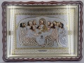 Икона Тайная Вечеря 55х41 (коричневая рама) патина