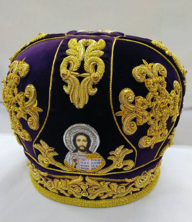 Митра «крест» фиолетовая