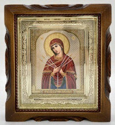 Икона Богородицы «Семистрельная» 19х17