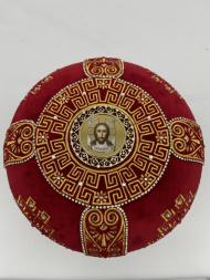 Митра «Меандр», лента страз, драгоценный низ, оклады металлические