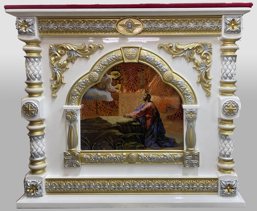 Престол 100х100 см внутренний (103х124х124 см) на одной колонне