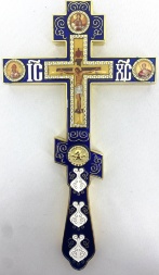 Крест напрестольный комплект №3, с изображением Спасителя, 26×14,5 см