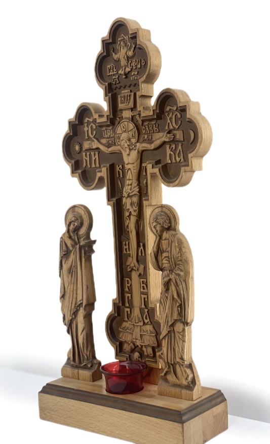 Крест на подставке, деревянный 54×26