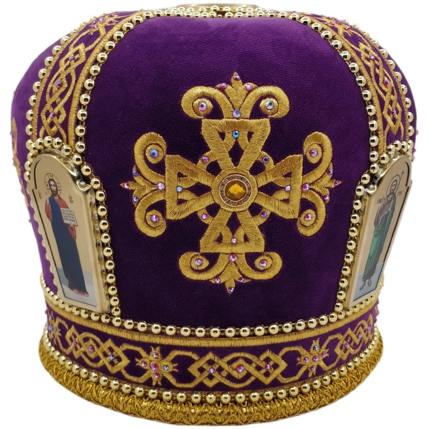 Митра «Крест» фиолетовая