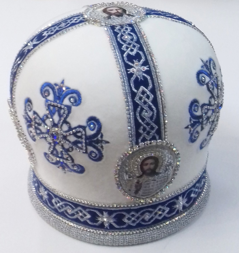 Митра «Крест» белая