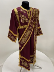 Стихарь вышитый, орарь и поручи, ткань габардин