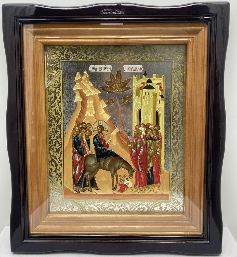 Киот с изменяемыми иконами Двунадесятых праздников 54×47 см