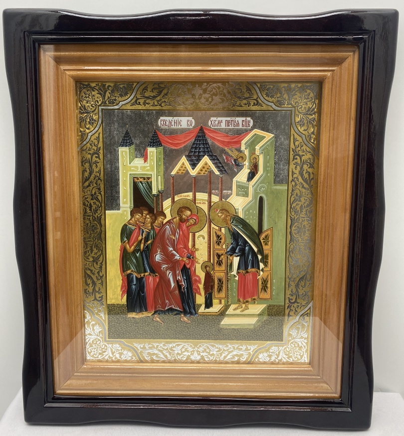 Киот с изменяемыми иконами Двунадесятых праздников 54×47 см